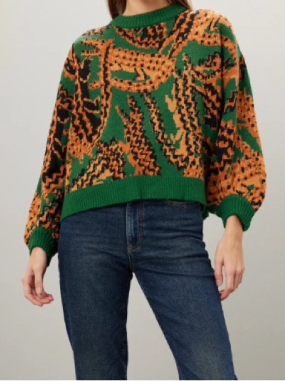FARM Rio Cocodile Knit Sweater Size L